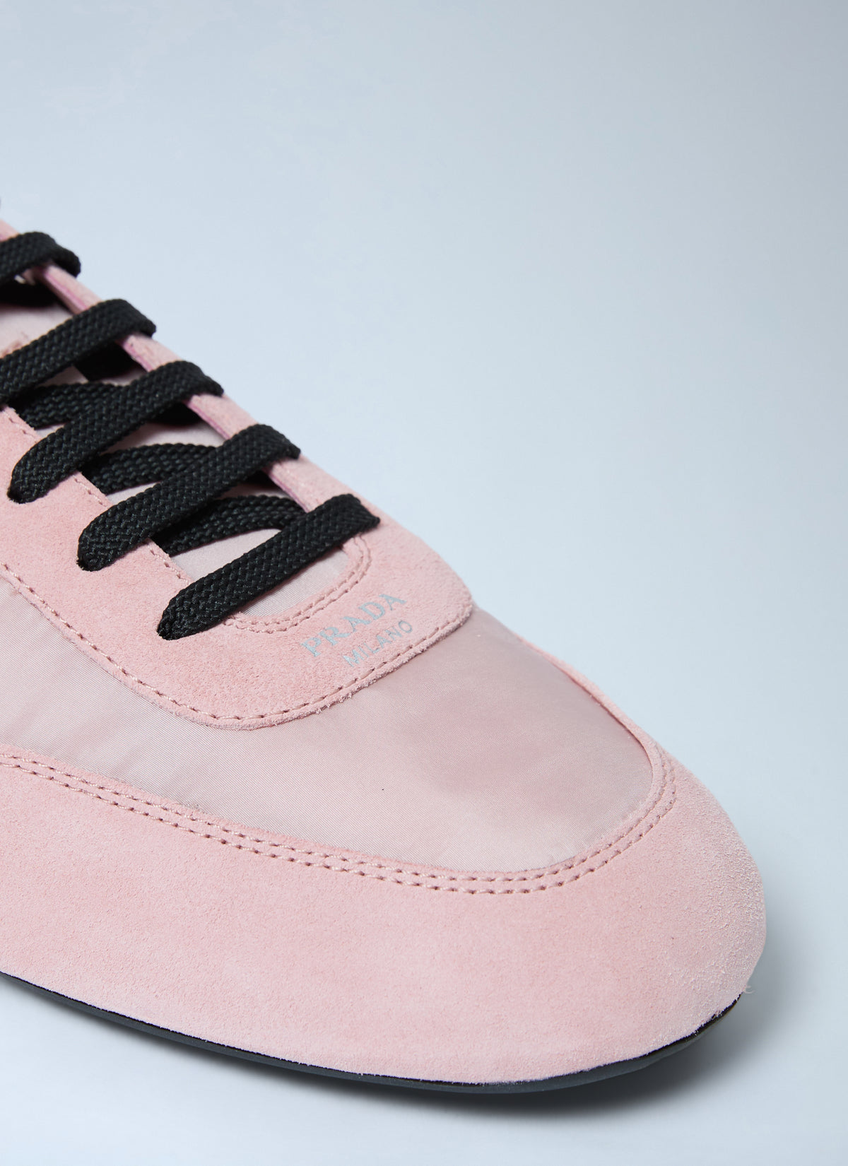 Prada Women Collapse Re-Nylon And Suede Sneakers
