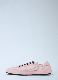 Prada Women Collapse Re-Nylon And Suede Sneakers