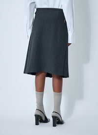 Prada Women Pleated Rush Stitch Skirt With Belt