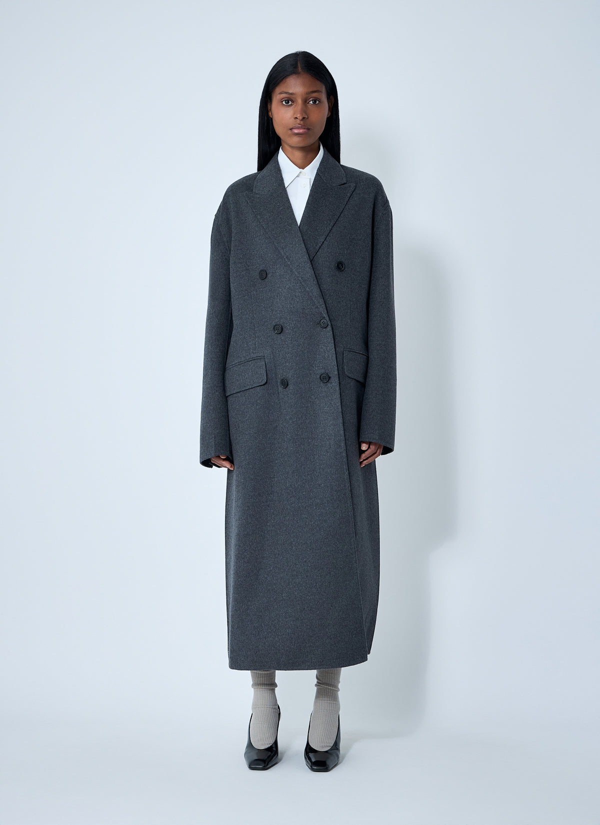Prada Women Long Wool-Blend Coat