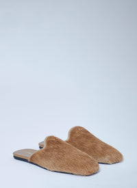 Prada Women Leather Pony-Hair Mules