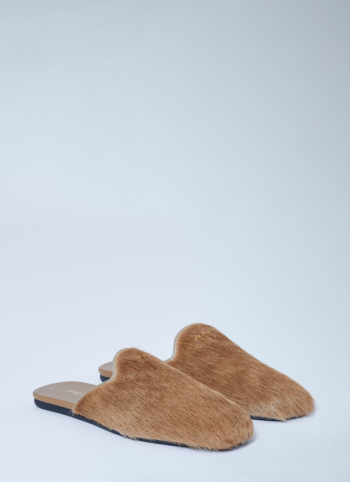 Prada Women Leather Pony-Hair Mules