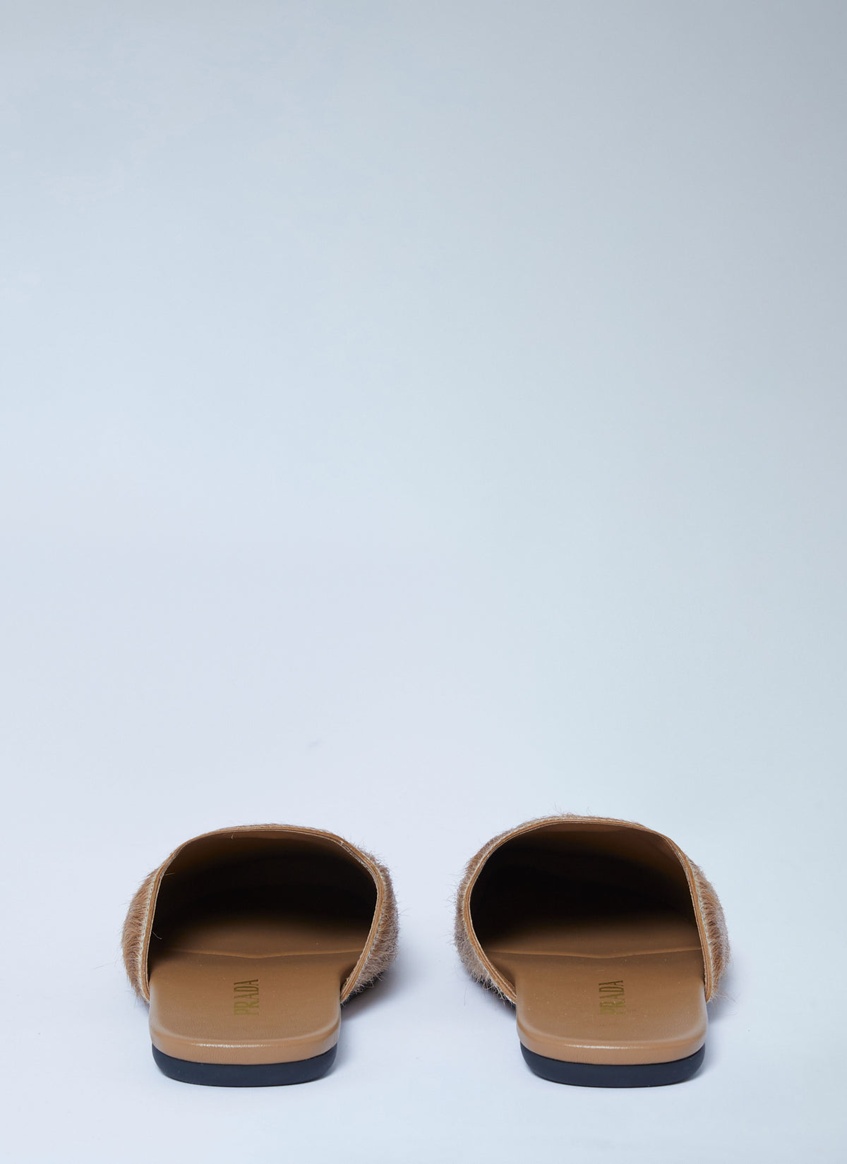 Prada Women Leather Pony-Hair Mules