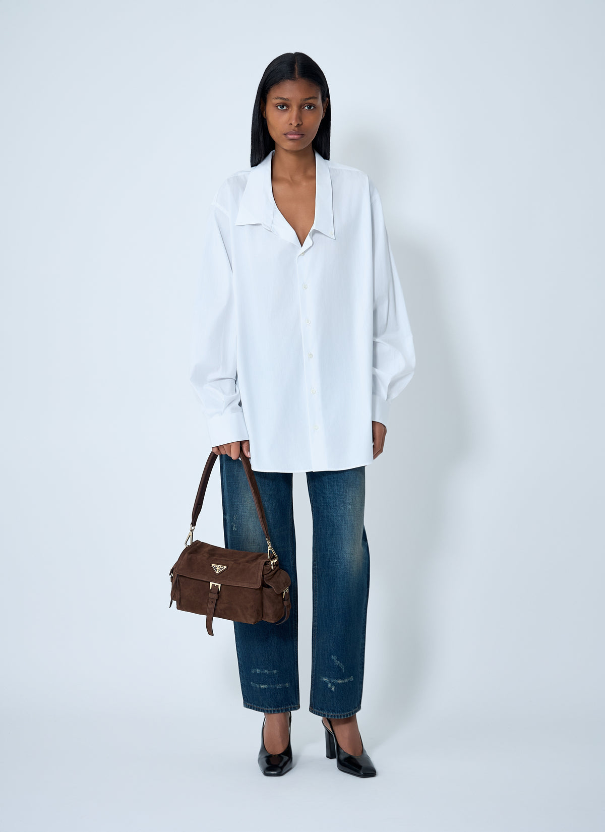 Prada Women Poplin Shirt