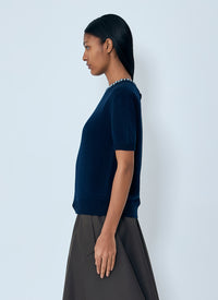 Prada Women Wool And Cashmere Crew-Neck Sweater
