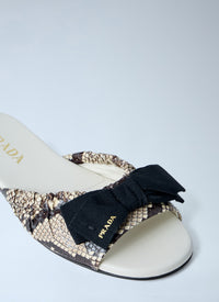 Prada Women Textured Slide Sandals
