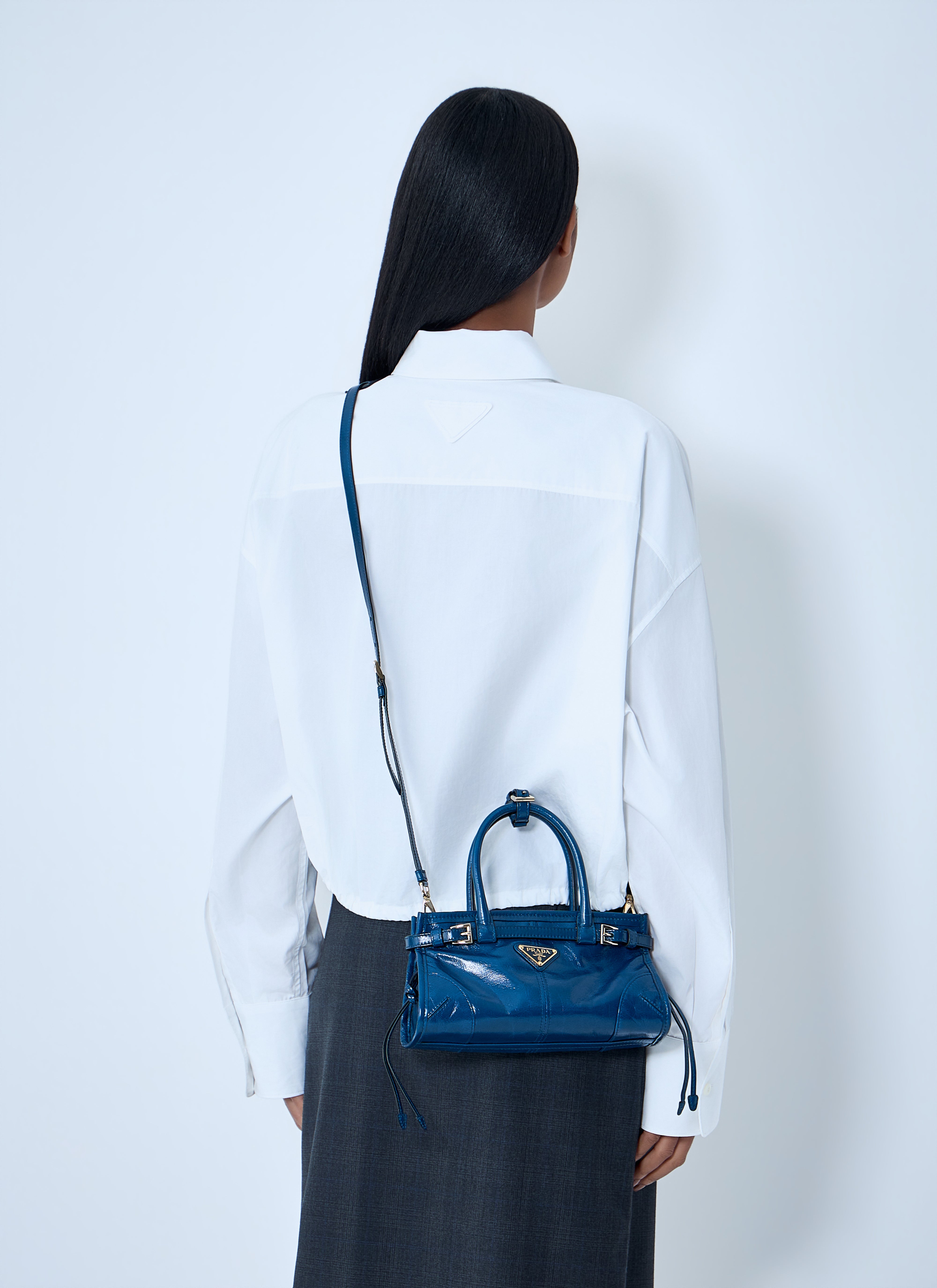 【✨美品✨】プラダ ミニボストンバッグ レザー ライトブルー 財布付き Prada Women Mini Bonnie Handbag – Bluefly
