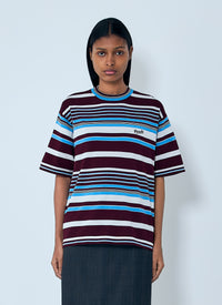 Prada Women Striped Crewneck T-Shirt