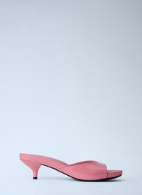 Prada Women Patent Leather Kitten Heel Mules