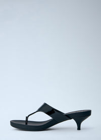 Prada Women Patent Leather Thong Sandals