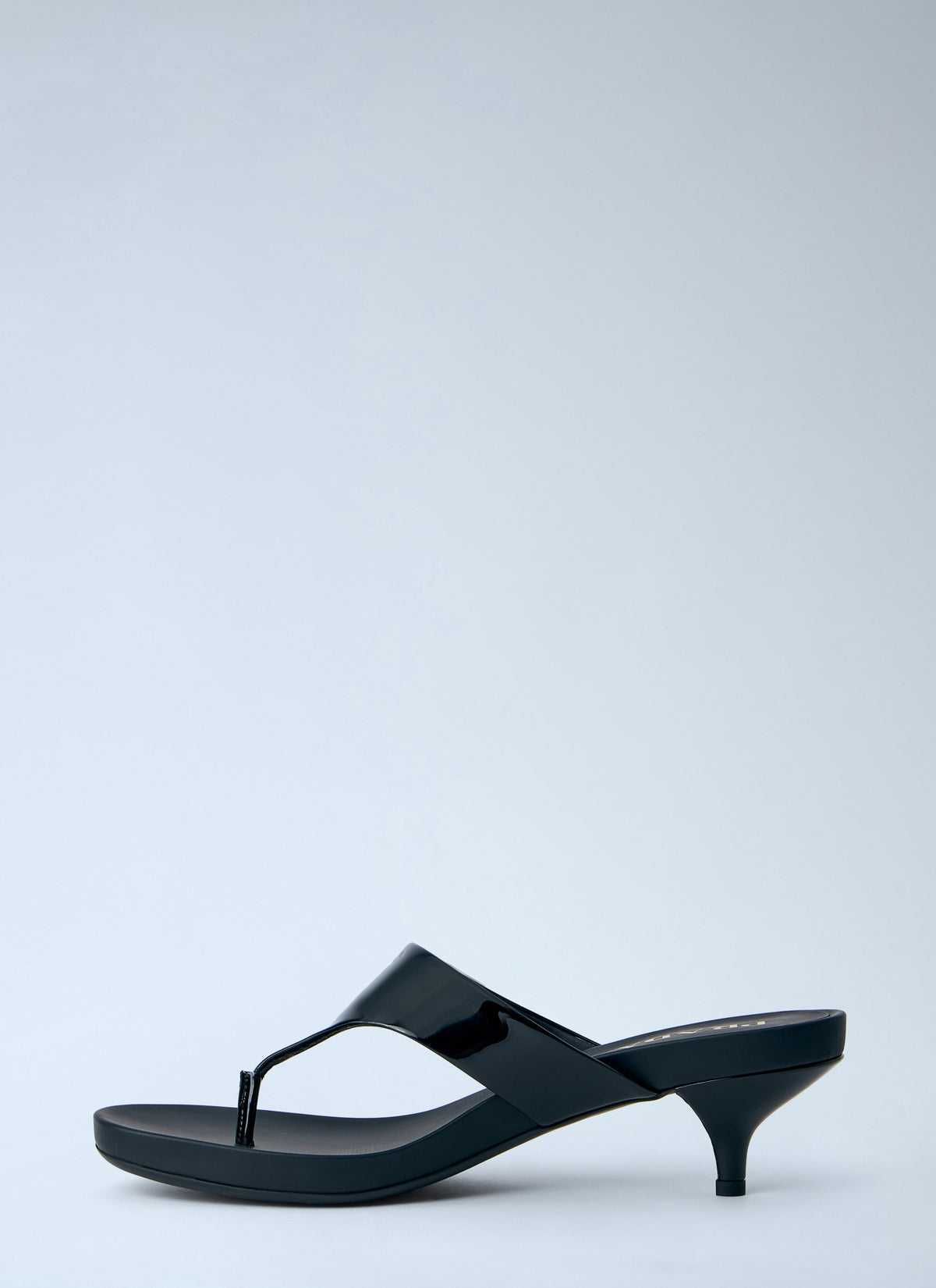 Prada Women Patent Leather Thong Sandals