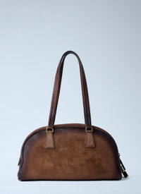 Prada Women Bowling Medium Suede Handbag