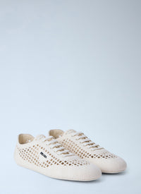 Prada Women Collapse Crochet Sneakers