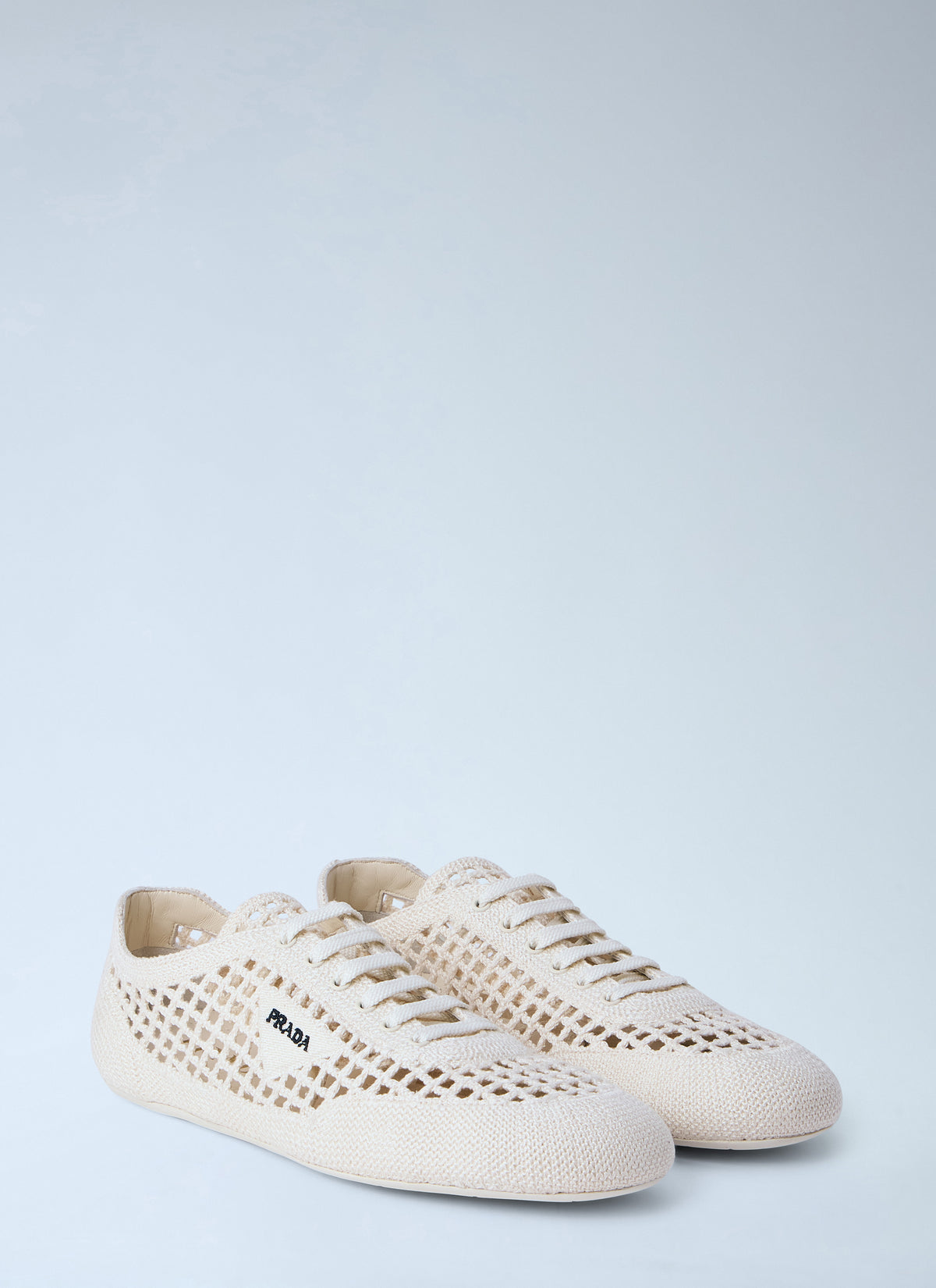 Prada Women Collapse Crochet Sneakers