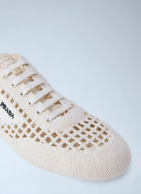 Prada Women Collapse Crochet Sneakers