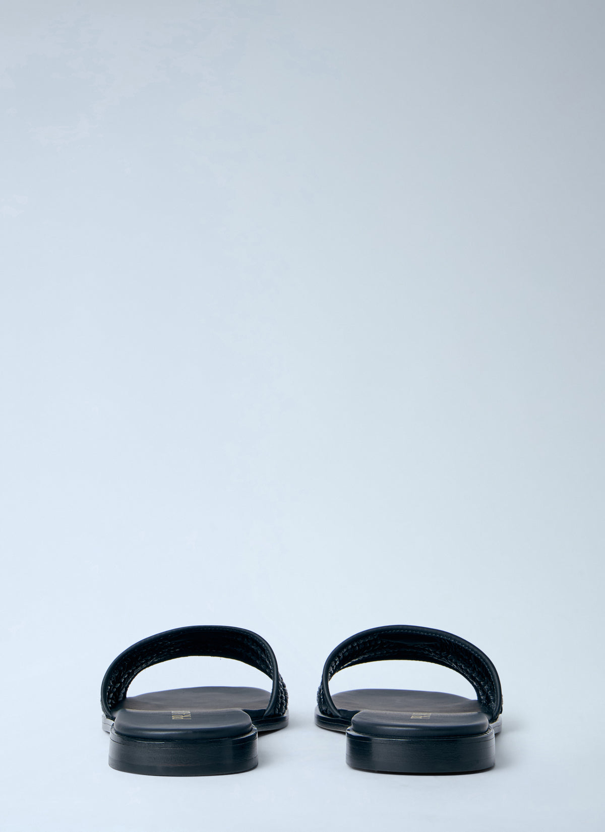 Prada Women Leather Slides With Crochet Details