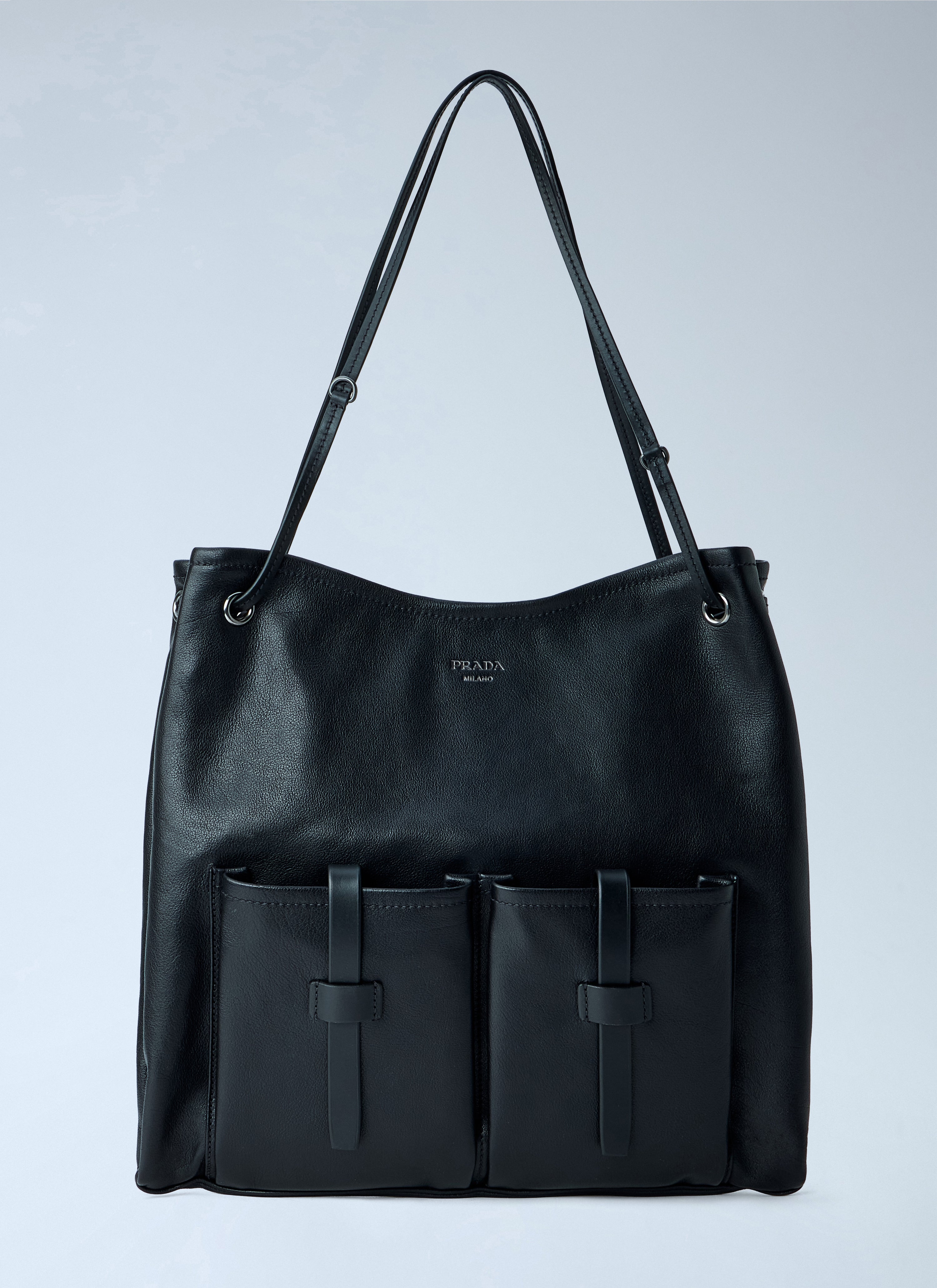 Prada Women Leather Large Route Tote Bag
