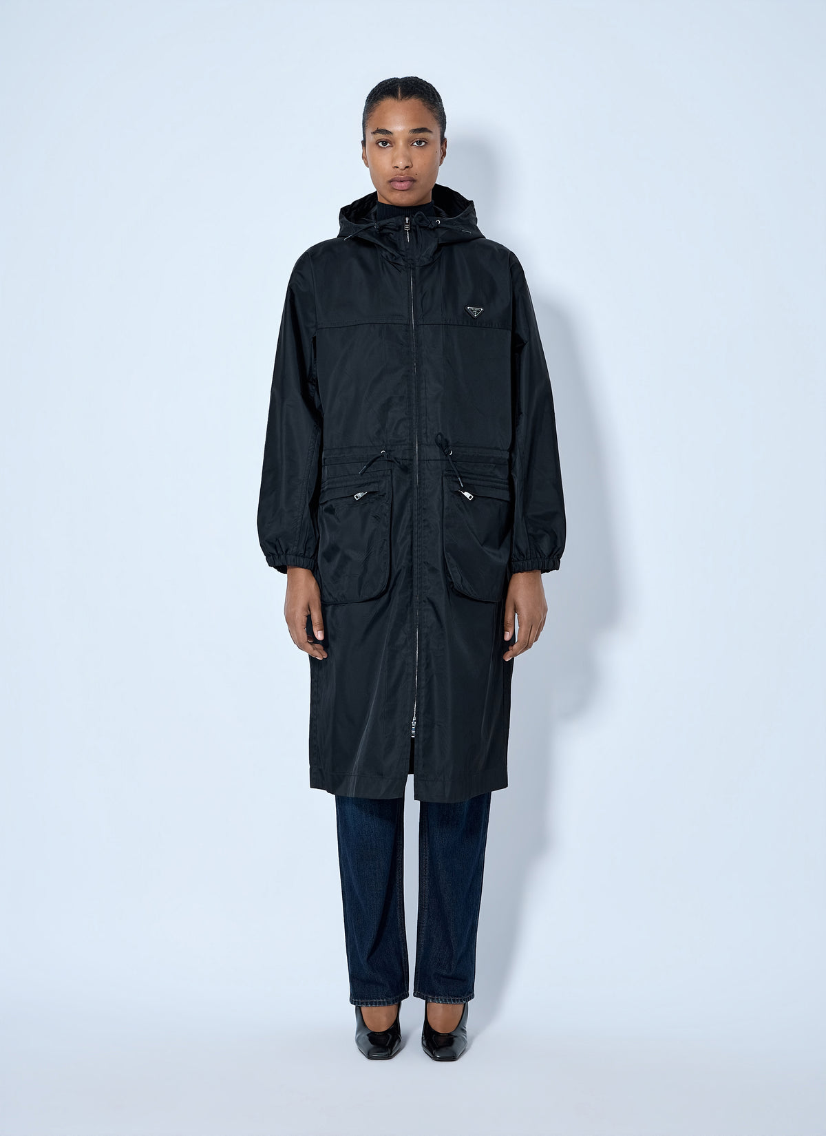 Prada Women Re-Nylon Drawstring Coat