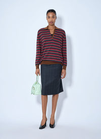 Prada Women Striped Polo Sweater
