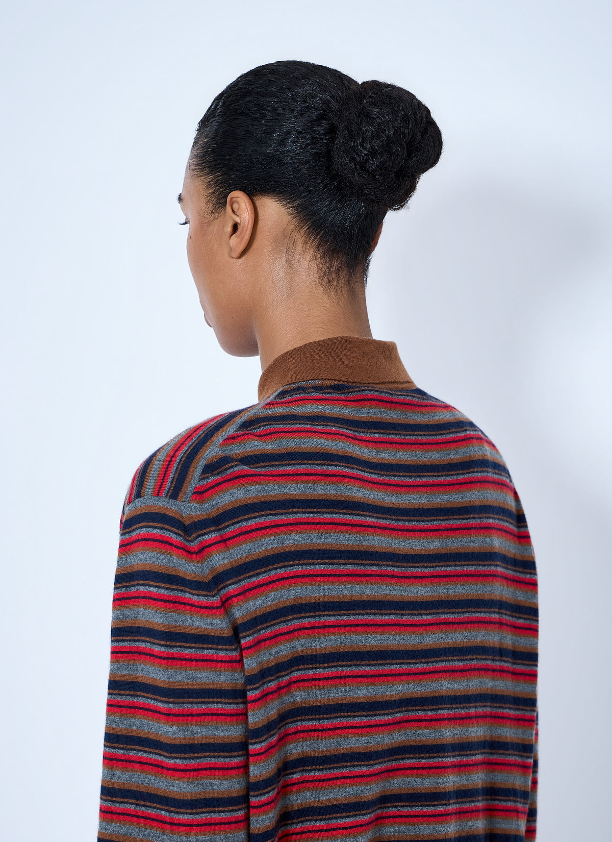 Prada Women Striped Polo Sweater