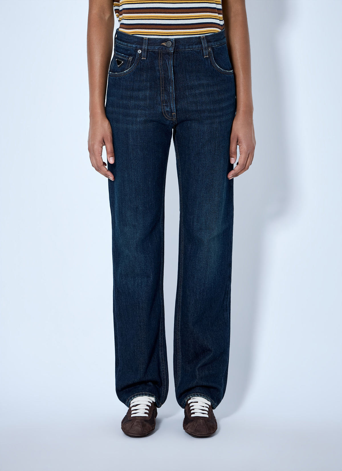 Prada Prada Women Straight-Leg Washed Denim Jeans