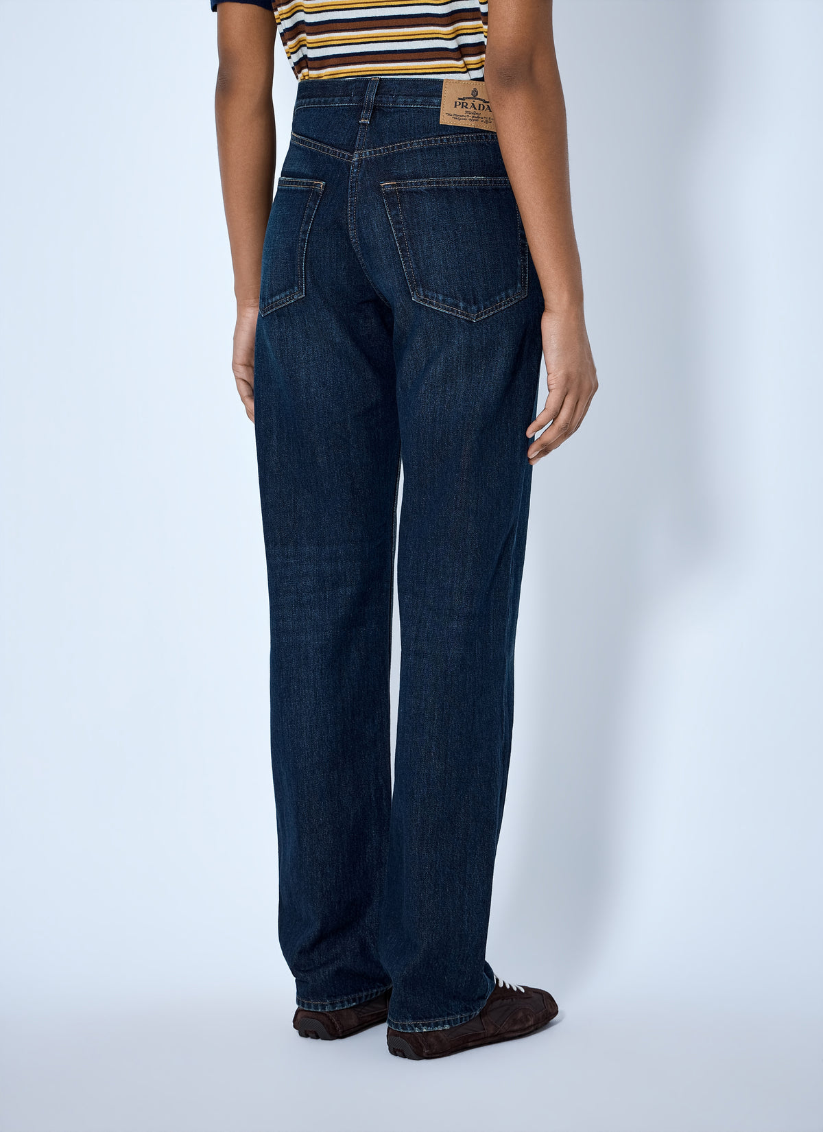 Prada Prada Women Straight-Leg Washed Denim Jeans