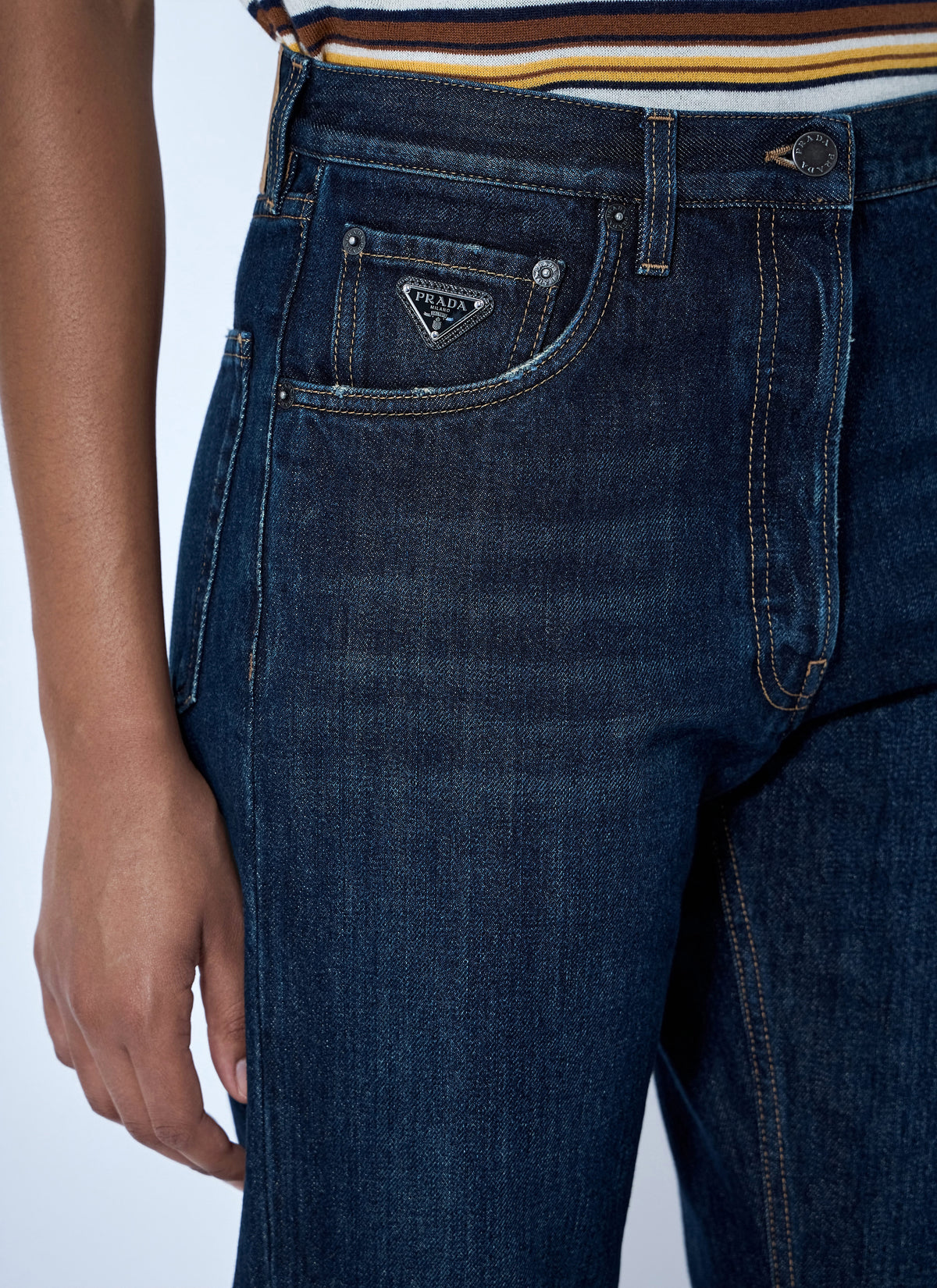 Prada Prada Women Straight-Leg Washed Denim Jeans