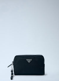 Prada Prada Women Compact Nylon Pouch With Logo Detail