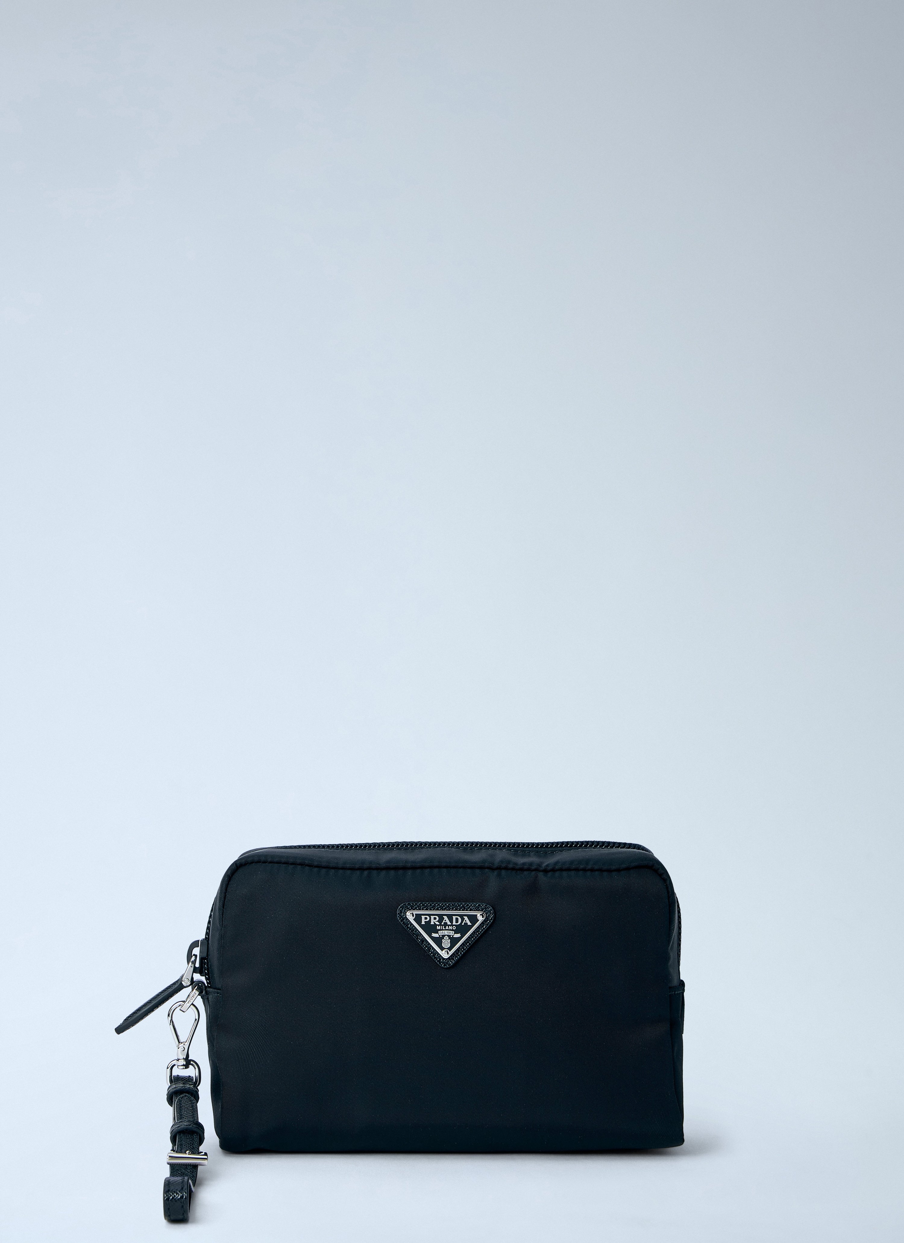 Prada Prada Women Compact Nylon Pouch With Logo Detail