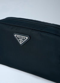 Prada Prada Women Compact Nylon Pouch With Logo Detail