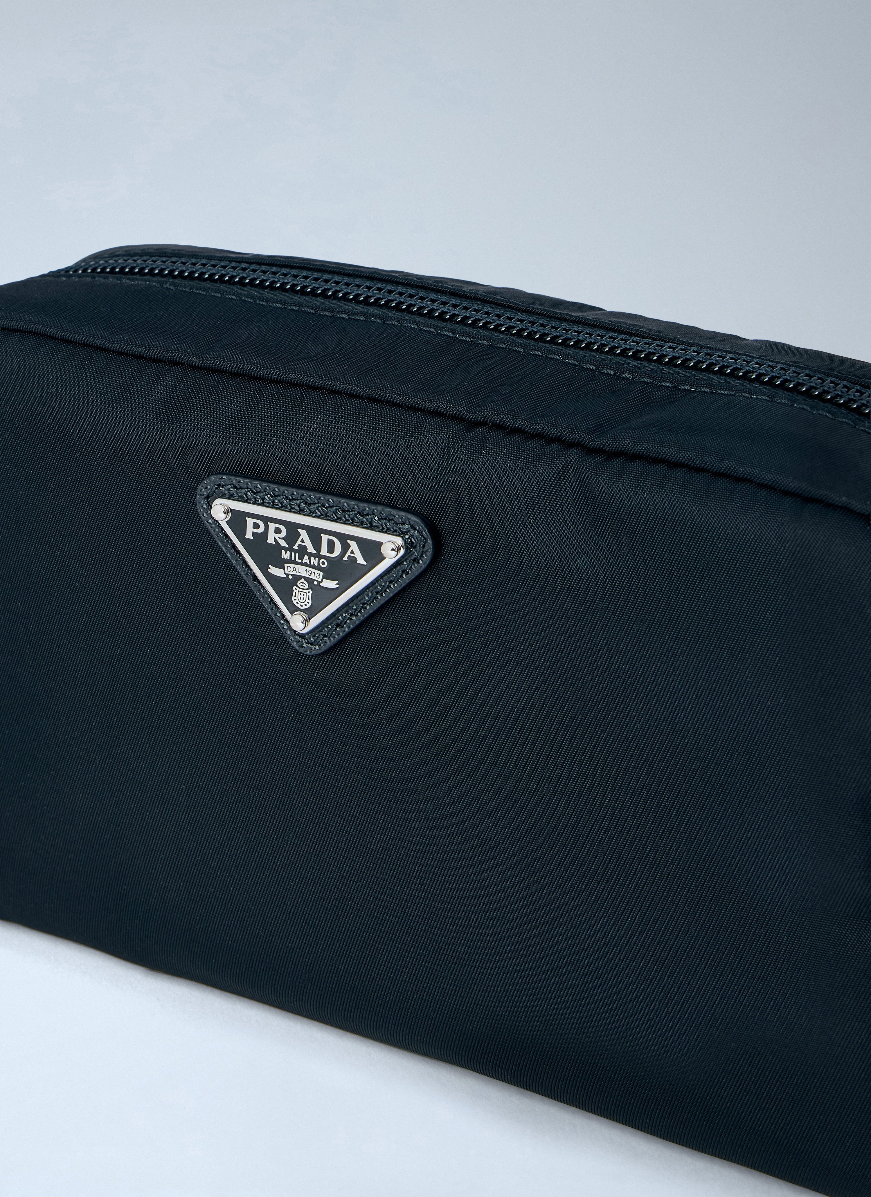 Prada Prada Women Compact Nylon Pouch With Logo Detail