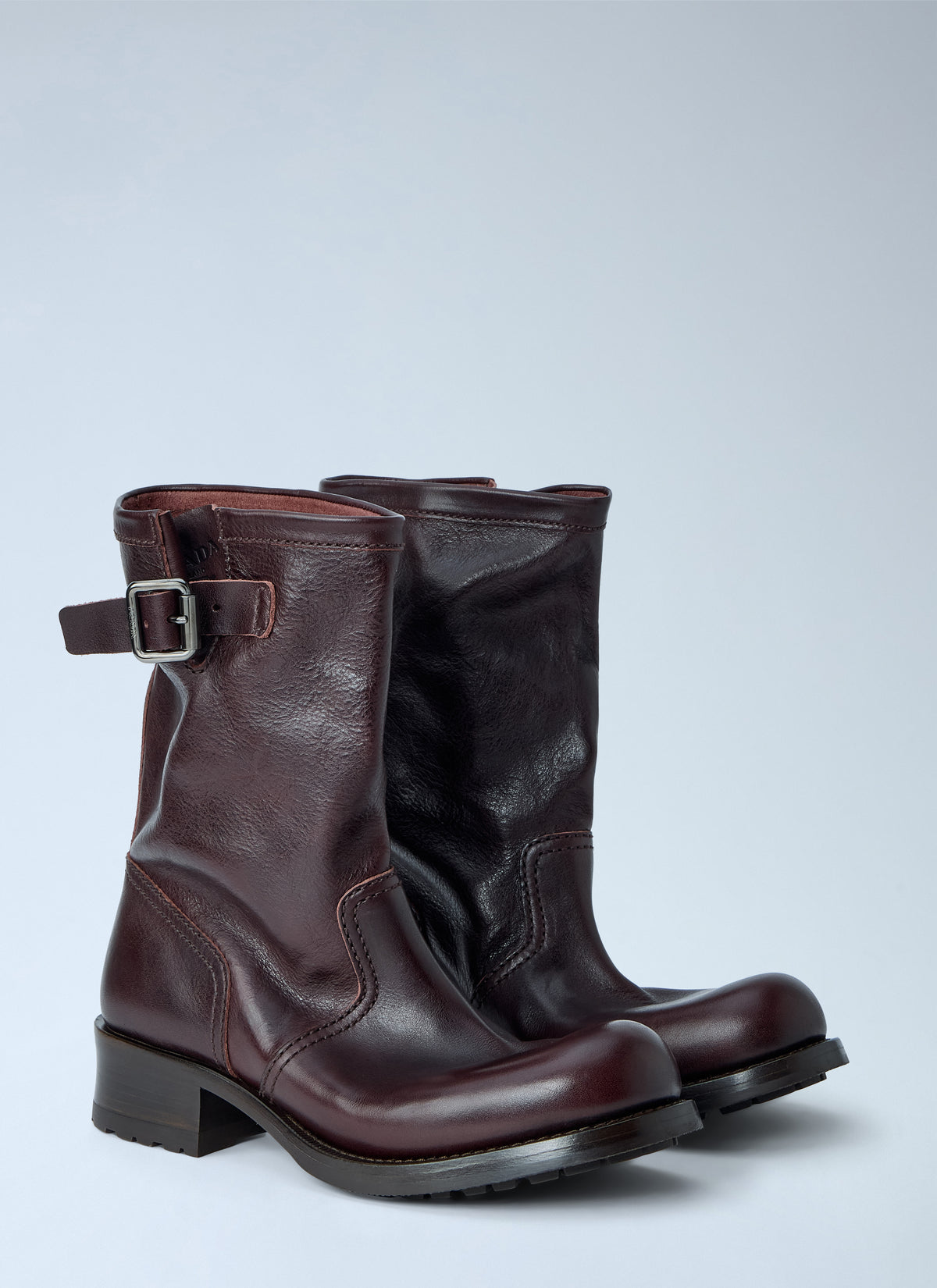Prada Prada Women Leather Mid-Calf Boots