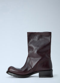 Prada Prada Women Leather Mid-Calf Boots