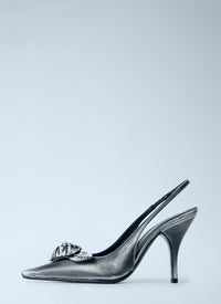 Prada Women Leather Slingback Pumps