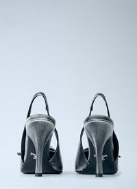 Prada Women Leather Slingback Pumps