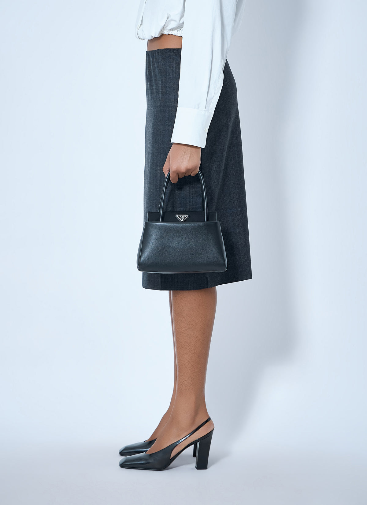 Prada Women Passage Small Handbag With Re-Nylon Flap