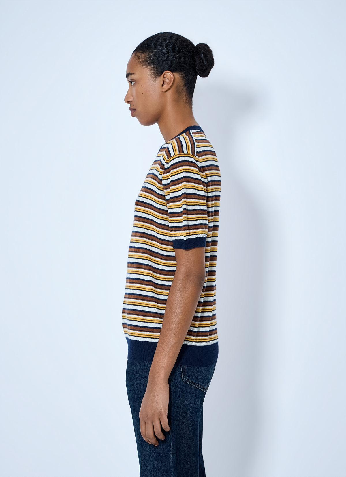 Prada Women Striped Knit T-Shirt
