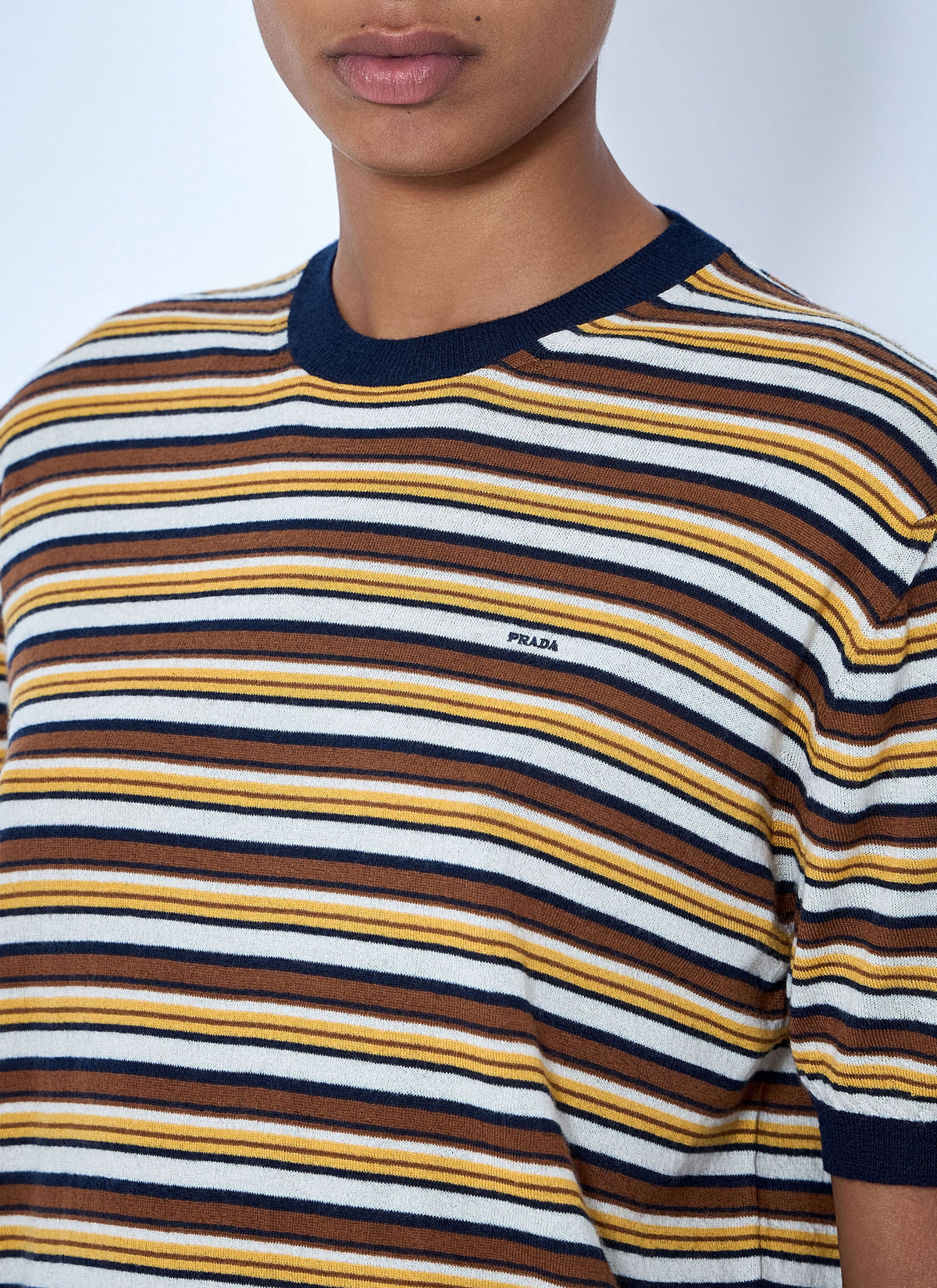 Prada Women Striped Knit T-Shirt