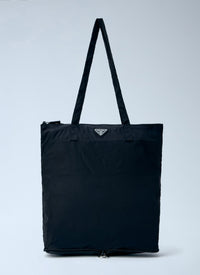 Prada Prada Women Saffiano Leather Pendant With Re-Nylon Tote Bag