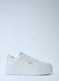 Prada Women Downtown Bold Leather Sneakers