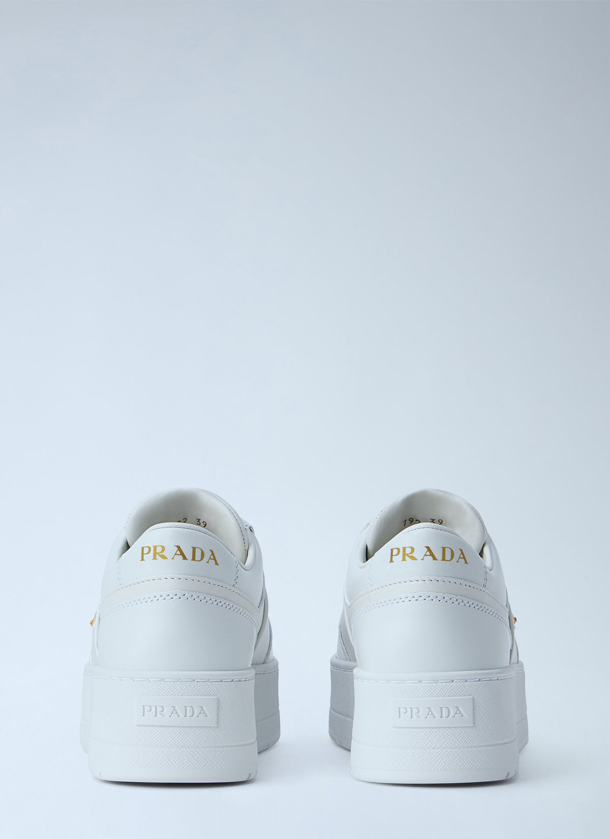 Prada Women Downtown Bold Leather Sneakers