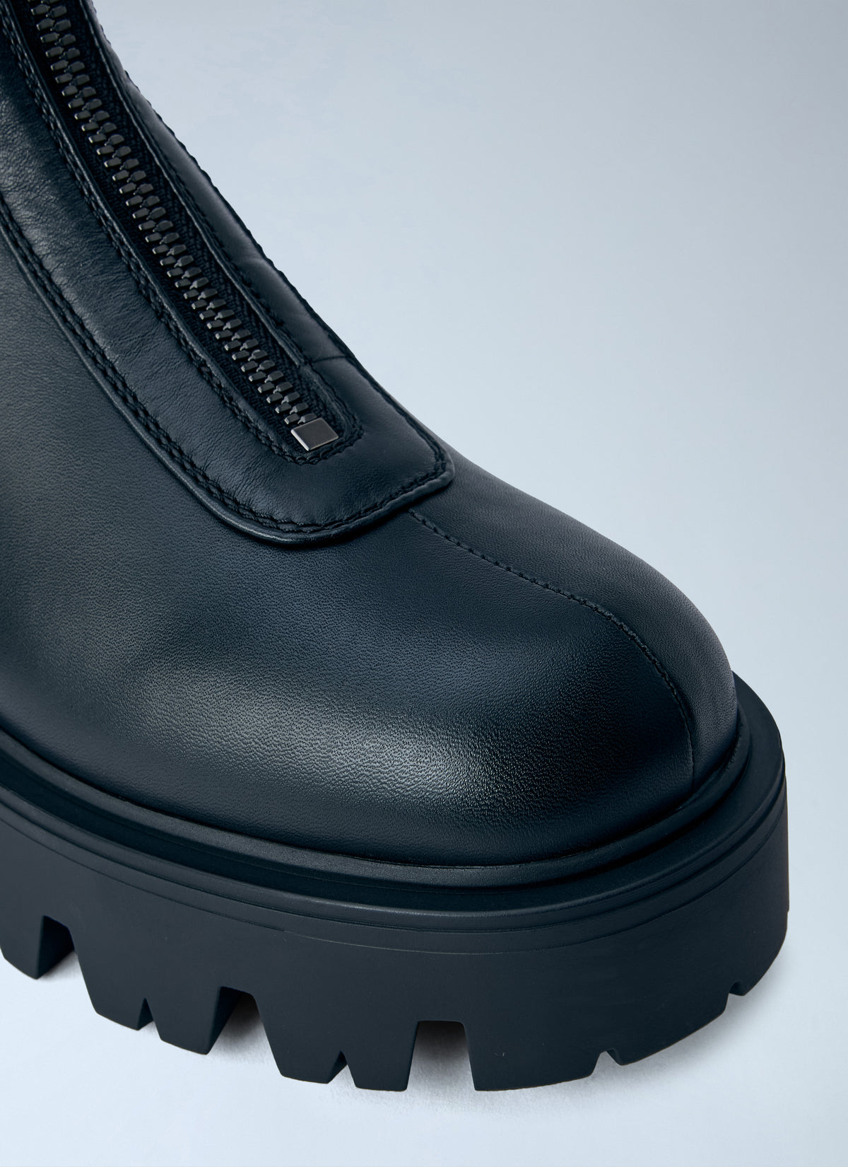Prada Women Leather Zipper Booties
