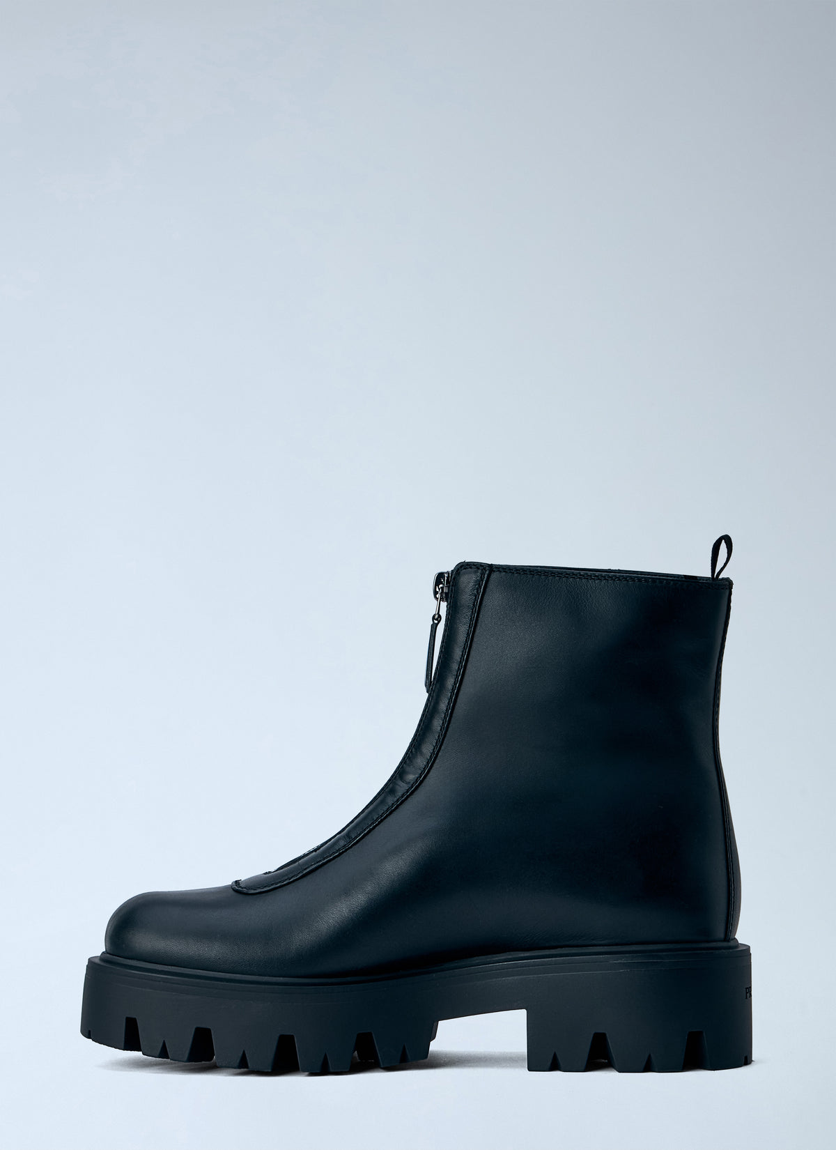 Prada Women Leather Zipper Booties