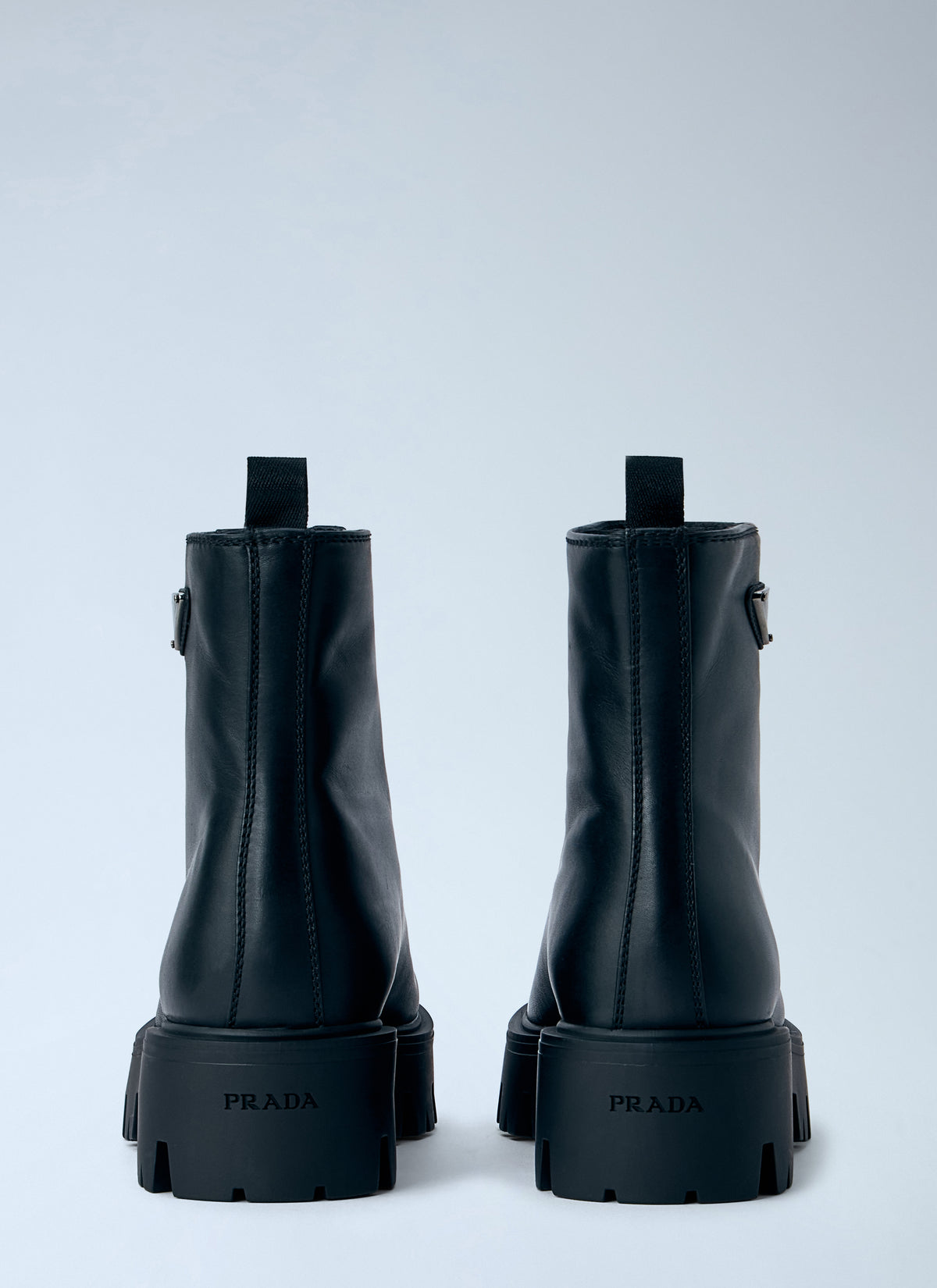 Prada Women Leather Zipper Booties