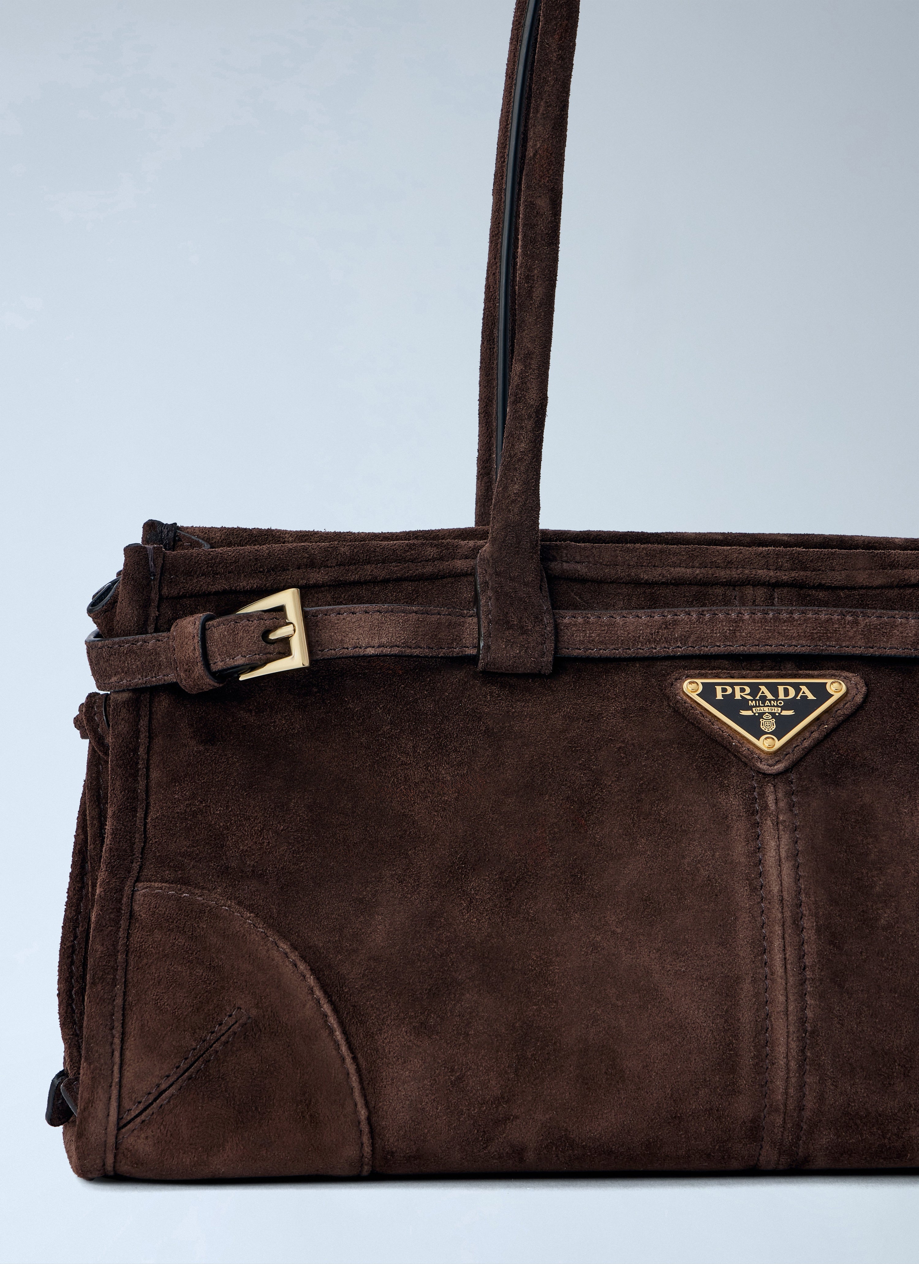 Prada Prada Women Medium Bonnie Suede Leather Handbag