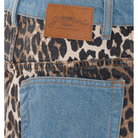 Ganni Women Print Denim Skirt