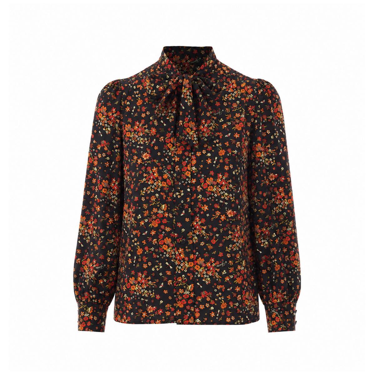 Gucci Gucci Women Printed Gucci Silk Shirt