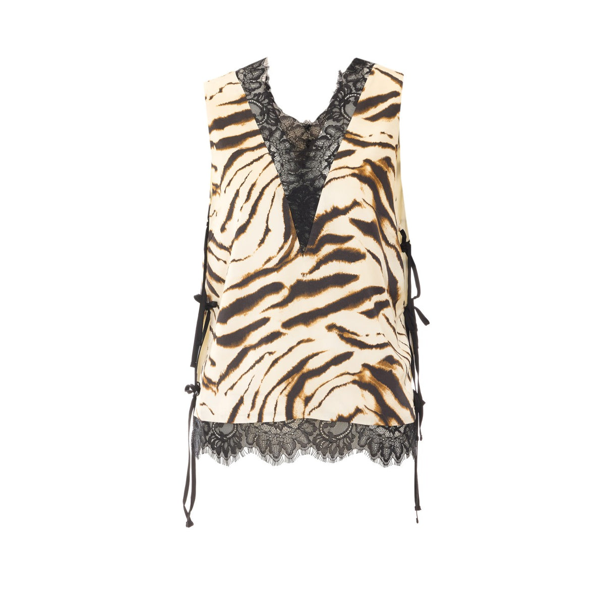 Ganni Women Printed Satin Top