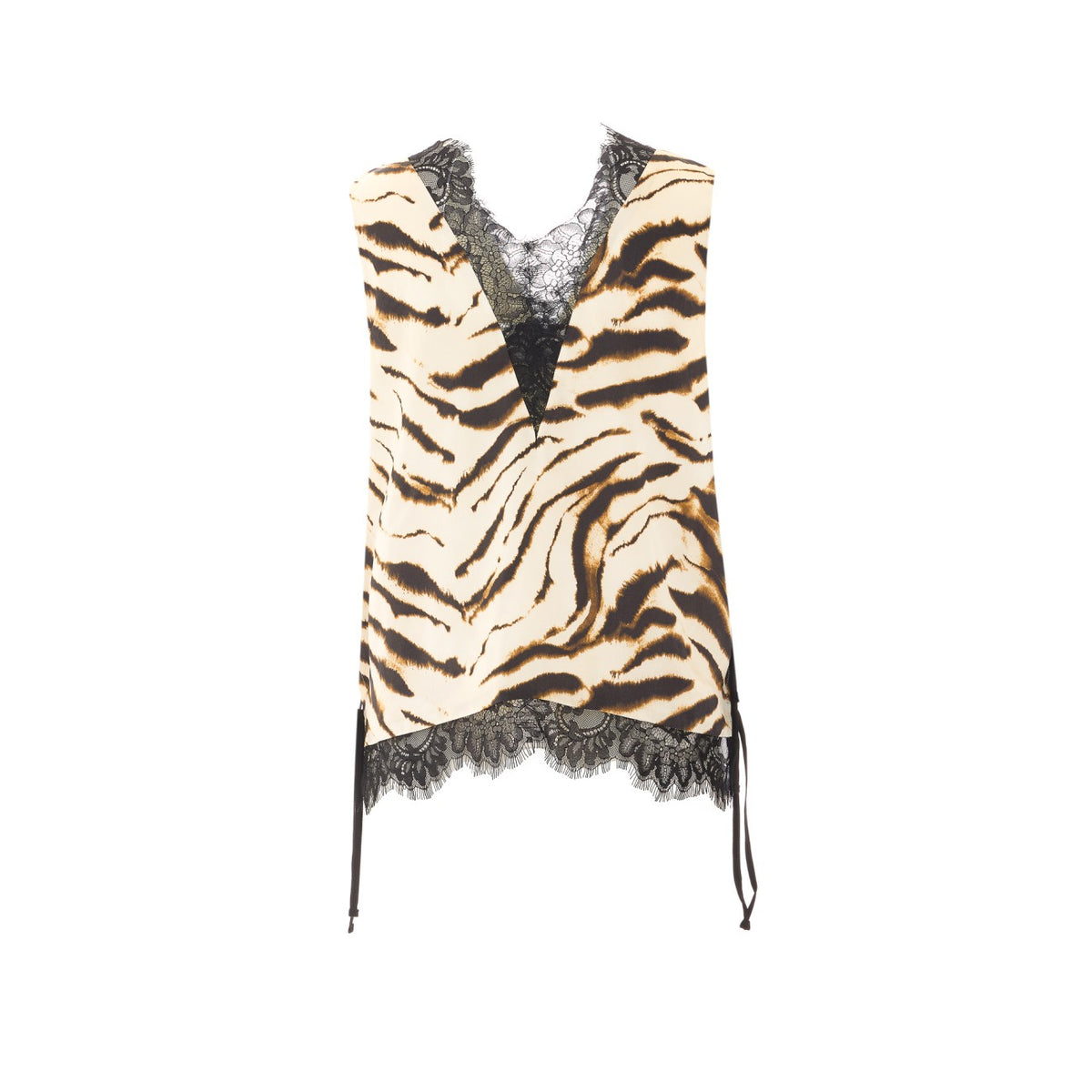 Ganni Women Printed Satin Top