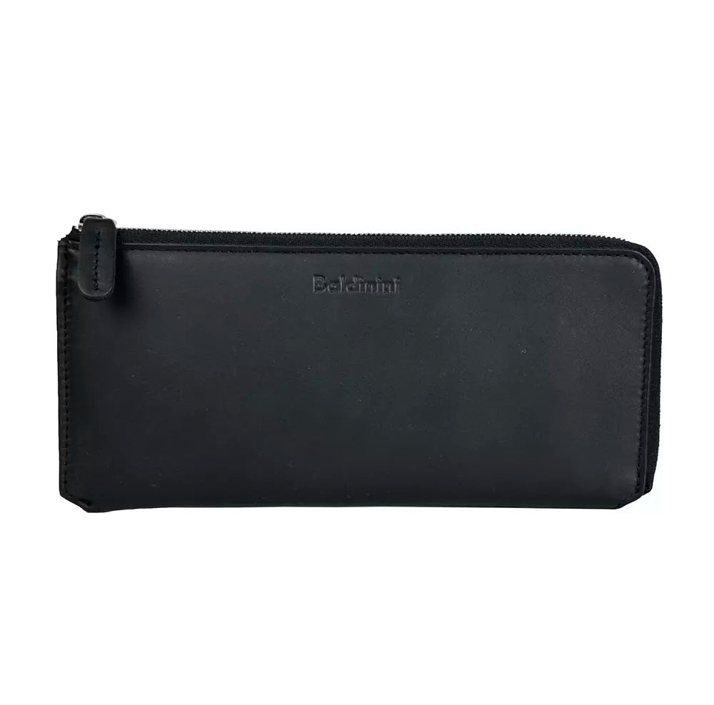 Baldinini Trend Elegant Black Leather Travel Men's Organizer